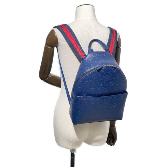 GUCCI Double G Backpack Children's PVC Navy 271327 - Picture 3 of 10